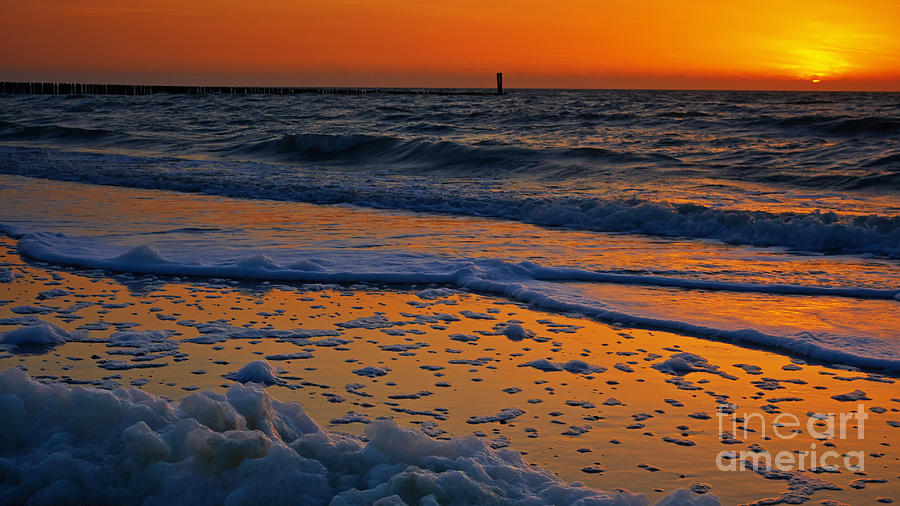 Sunset at the beach Photograph by Nick  Biemans