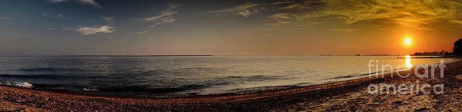 Sunset at the Beach Panorama Photograph by Sabine Jacobs