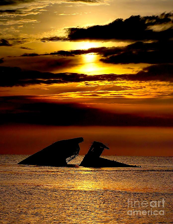 Sunset at the Concrete Ship Photograph by Nick Zelinsky Jr