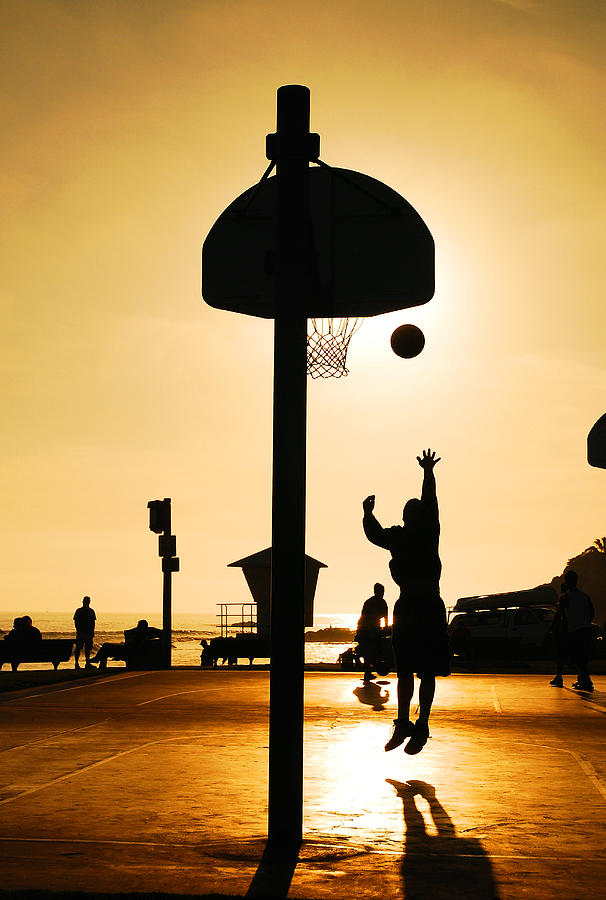 Sunset at the Court Photograph by James Kirkikis