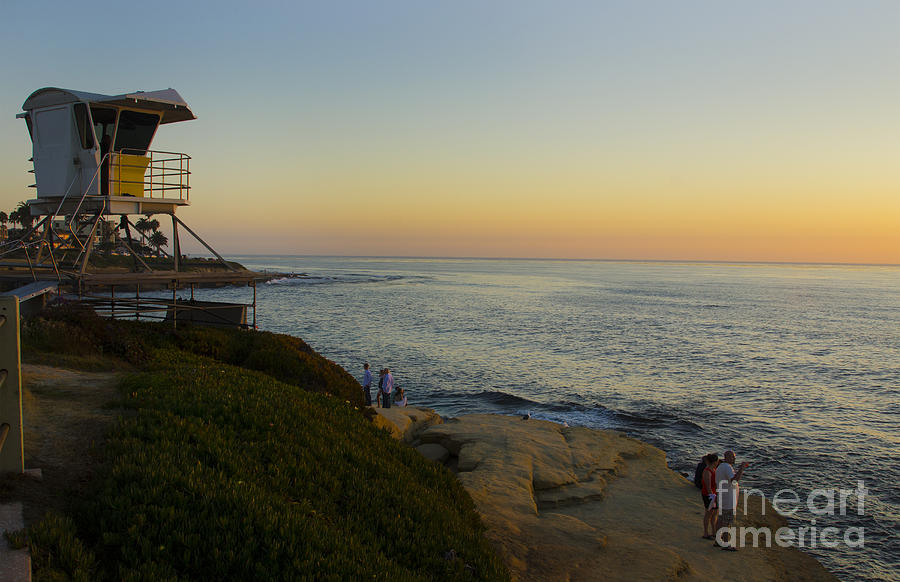 San Diego Photograph - Sunset At The Cove by Bill Bachmann