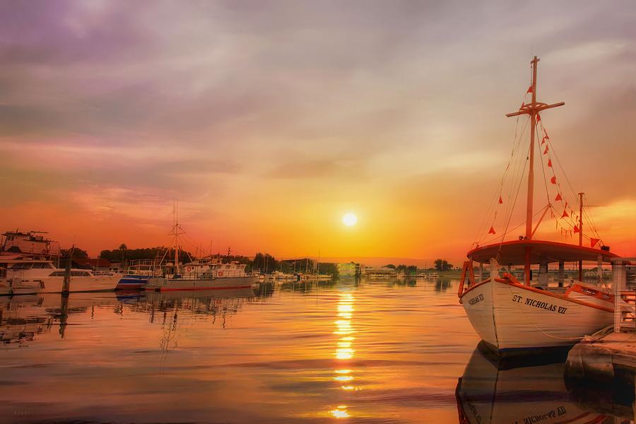 Sunset Photograph - Sunset at the Docks by L Wright