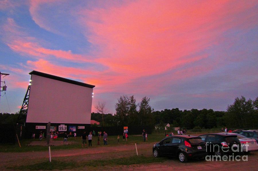 Sunset Photograph - Sunset at the Drive In by John Malone