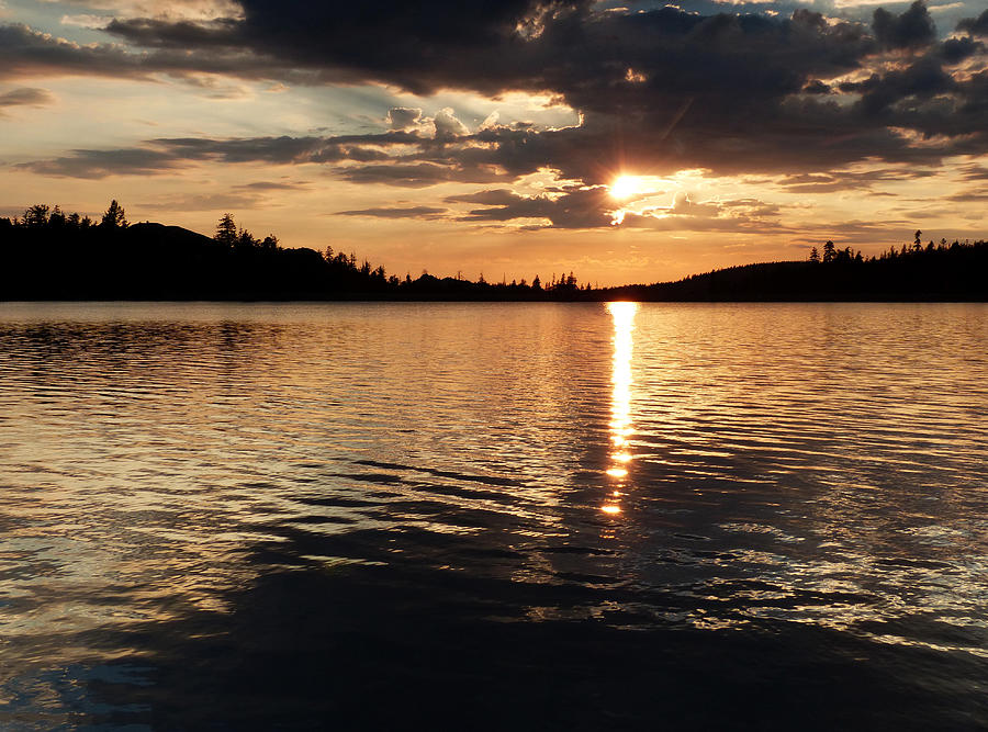 Sunset at the Lake Photograph by Alan Socolik