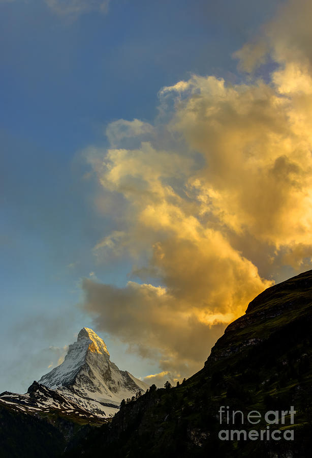 Sunset at the Matterhorn Switzerland Photograph by Oscar Gutierrez