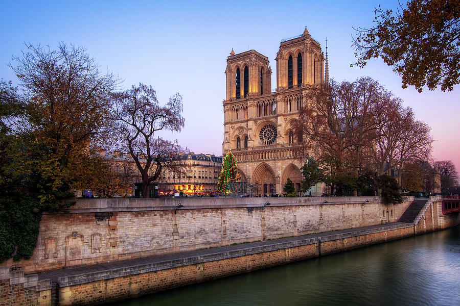 Sunset At The Notre Dame, Paris, France Photograph by Joe Daniel Price