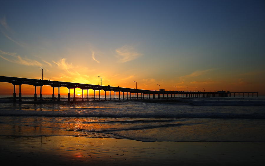 Sunset at the OB Pier Photograph by Richard Cheski