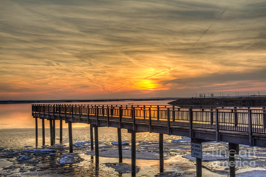 Sunset at the Pier Photograph by Jim Lepard