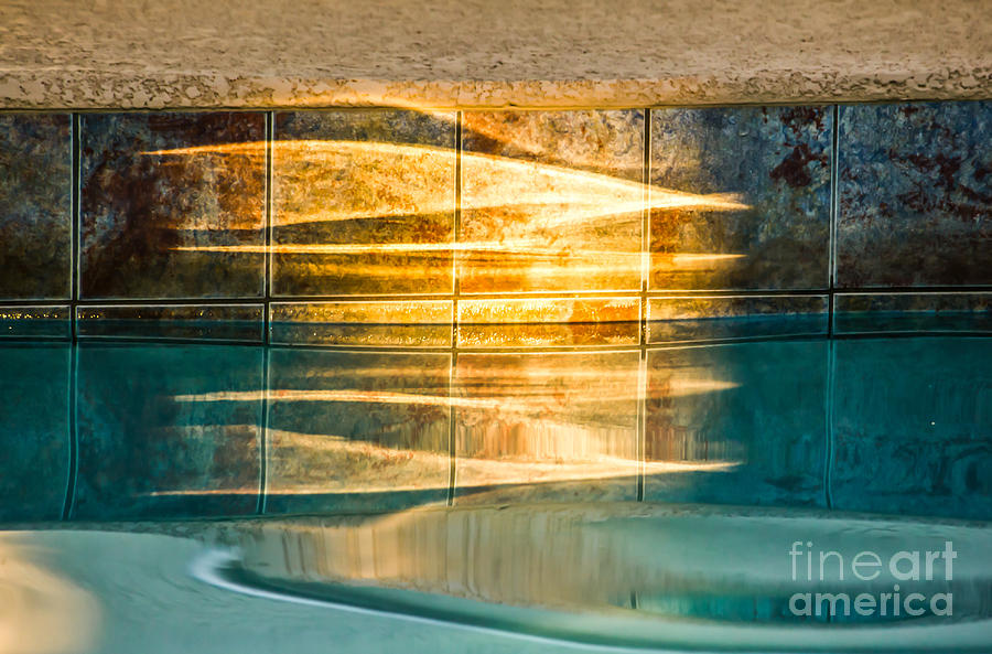 Sunset at the Pool Digital Art by Georgianne Giese