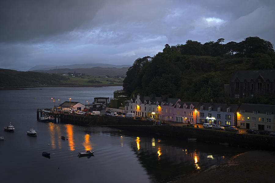 Sunset at the Portree Harbor UK Photograph by Dubi Roman