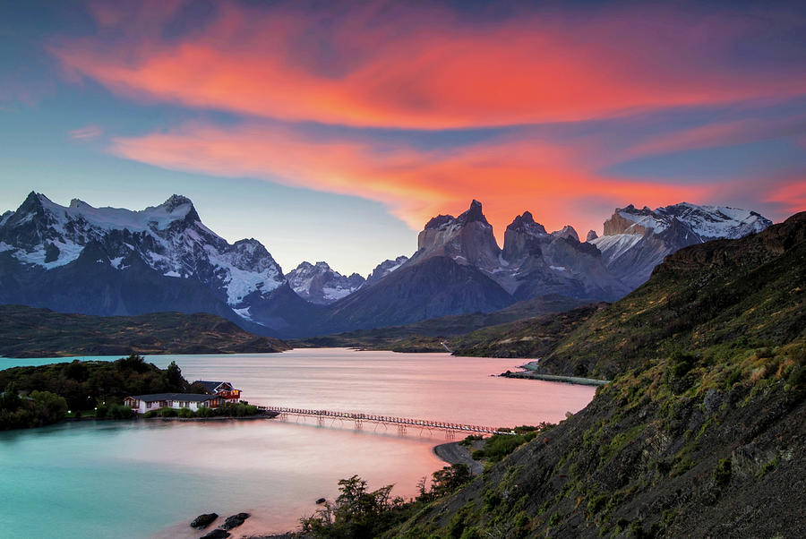 Sunset At Torres Del Paine Photograph by Naphat Photography