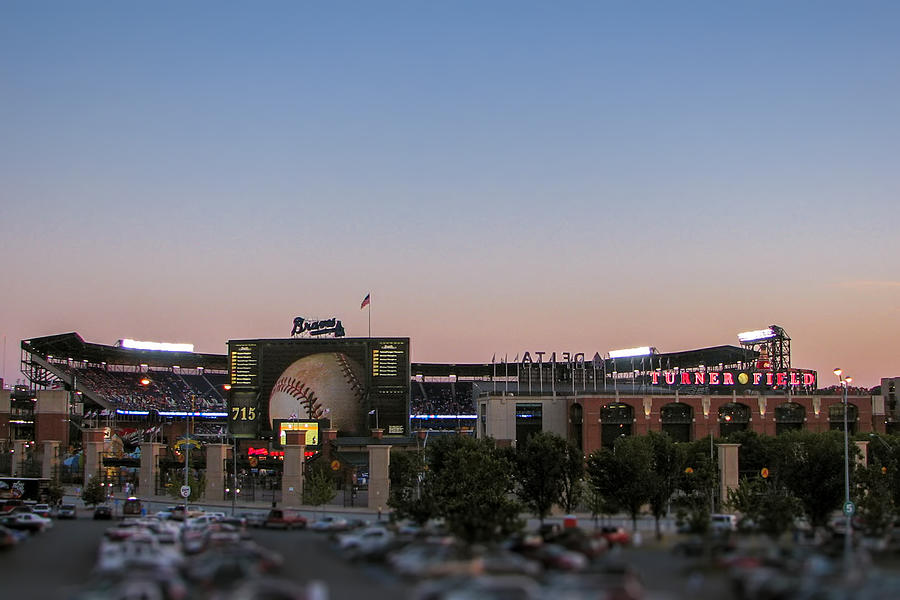 Sunset At Turner Field Photograph