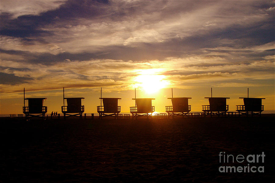 Sunset At Venice Beach Photograph