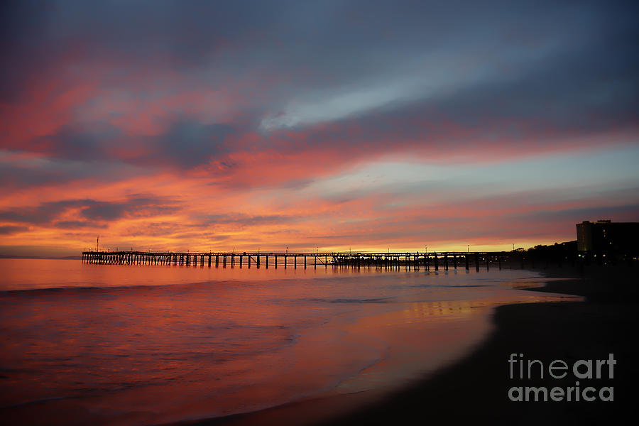 Sunset at Ventura Pier  Photograph by Dan Friend