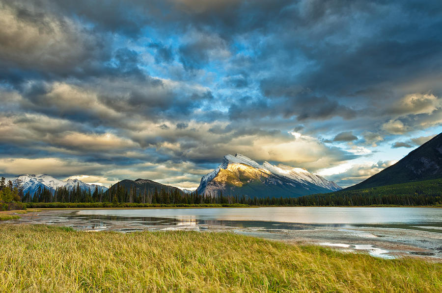 Sunset at Vermilion Lakes Photograph by U Schade