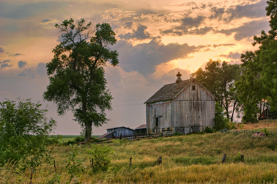 Old Barn Photograph - Sunset Barn by Nikolyn McDonald Old Barn Photograph - Sunset Barn by Nikolyn McDonald