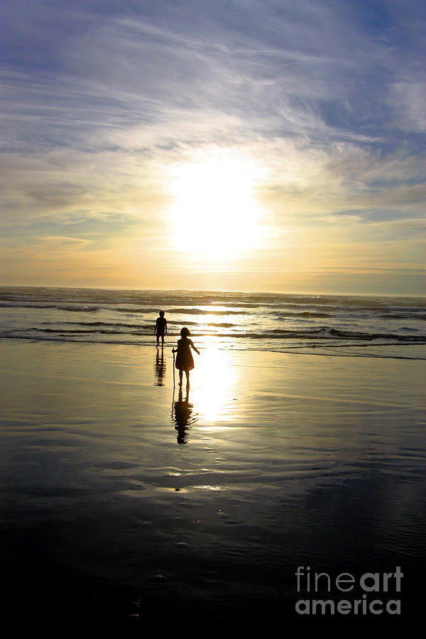 Sunset Beach Combers Photograph by Nick Gustafson