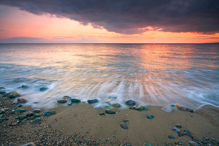 Greek Photograph - Sunset Beach by Milan Gonda