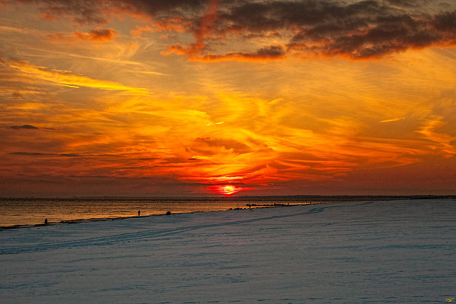 Sunset Beach New York Photograph by Chris Lord