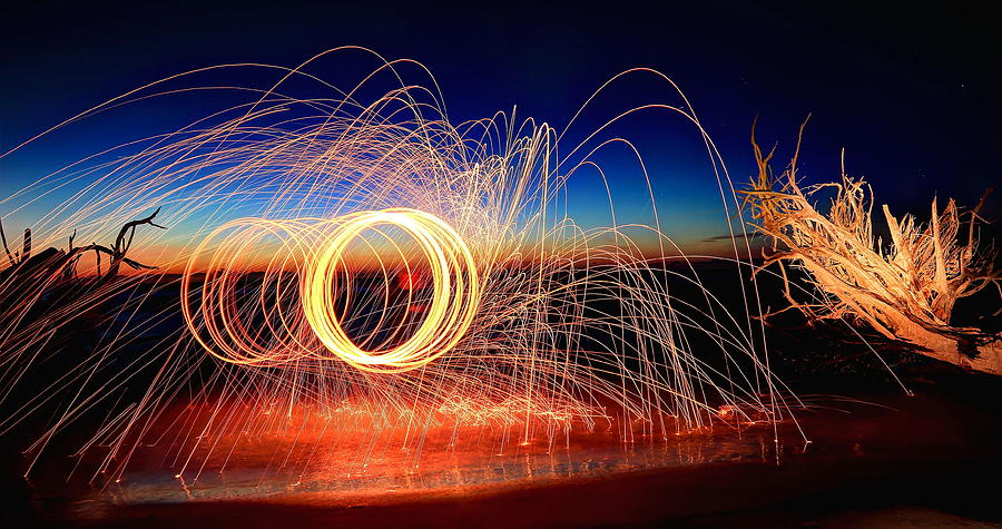 Sunset Beach Orbs Photograph by Tom Lass - Fine Art America