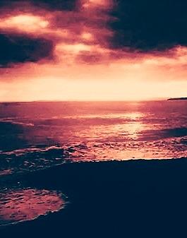 Sunset Beach Red Photograph by Candy Floss Happy