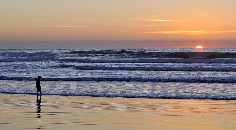 Sunset Beach Stroll  Photograph by AJ  Schibig