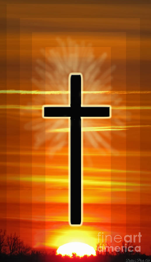 Sunset behind the cross Iphone case Photograph by Debbie Portwood