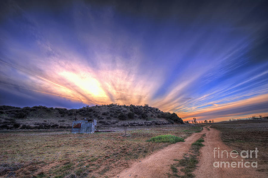 Sunset Behind The Hills Photograph by Eddie Yerkish