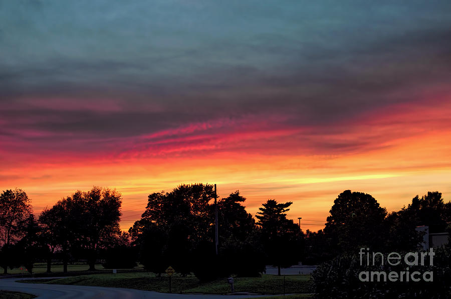 Sunset - Blazing July Fire - Luther Fine Art Photograph by Luther Fine Art