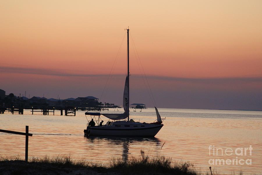 Sunset boat 20 Photograph by Michelle Powell