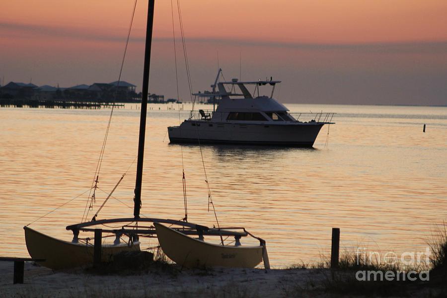Sunset boat 4 Photograph by Michelle Powell