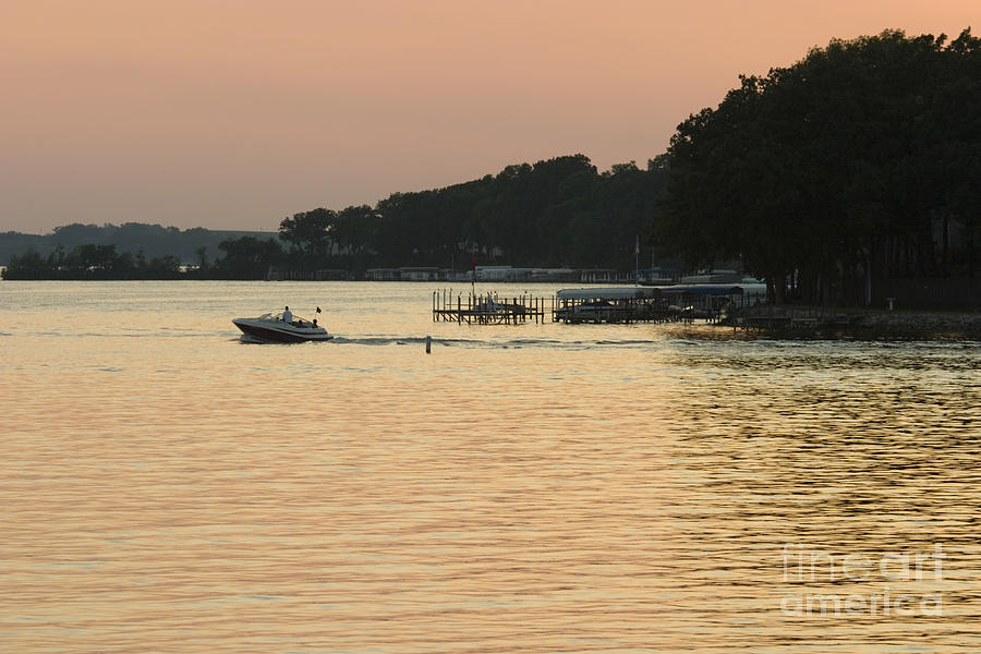 Sunset Boating Photograph by Steven Krull
