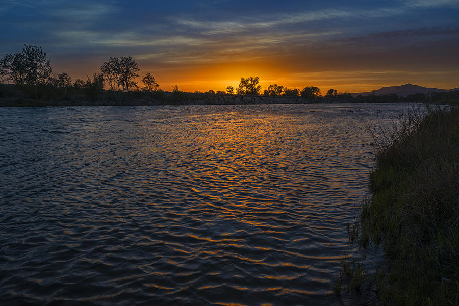 Sunset Boise River Photograph by Vishwanath Bhat