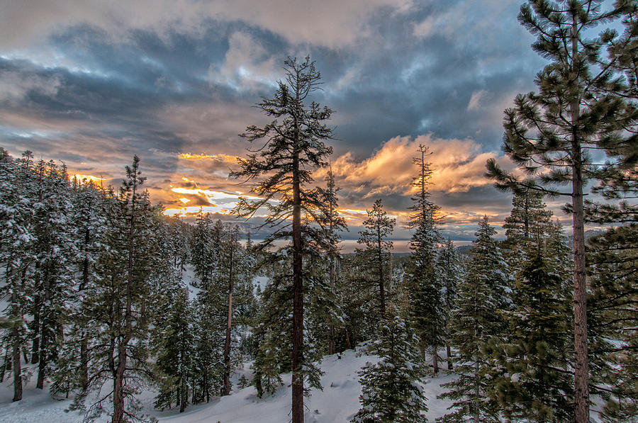 Sunset Breakthrough - Lake Tahoe - Nevada Photograph by Bruce Friedman