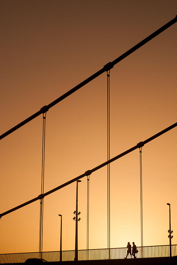 Sunset Photograph - Sunset Bridge by Gergely Szabo