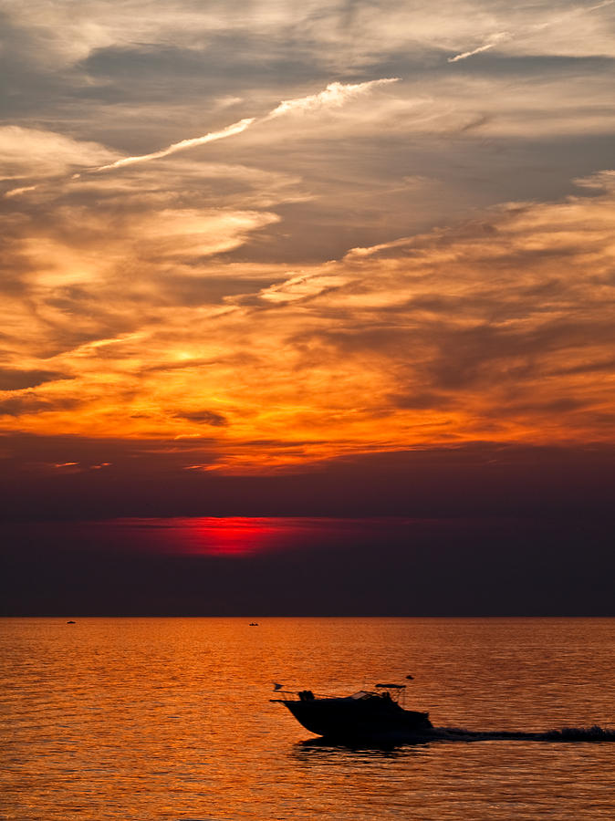 Sunset by Boat Photograph by Shannon Workman