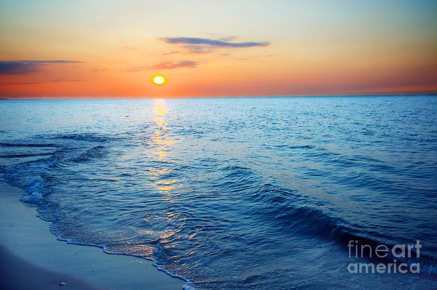 Sunset Photograph - Sunset by the sea by Michal Bednarek