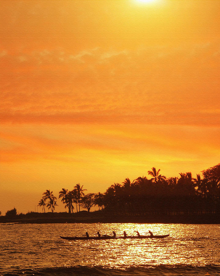 Sunset Canoe Photograph by Athala Bruckner