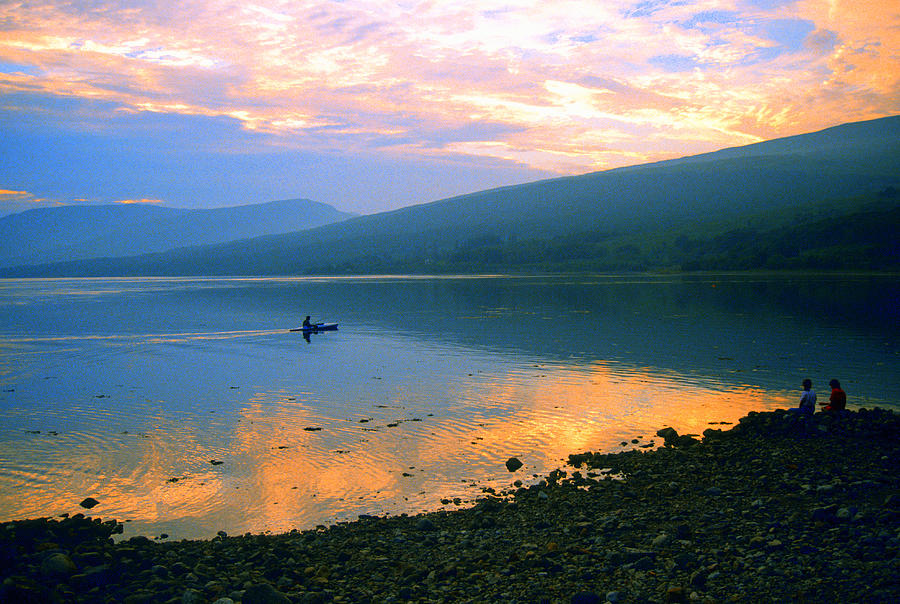 Sunset Canoe Photograph by Gordon James