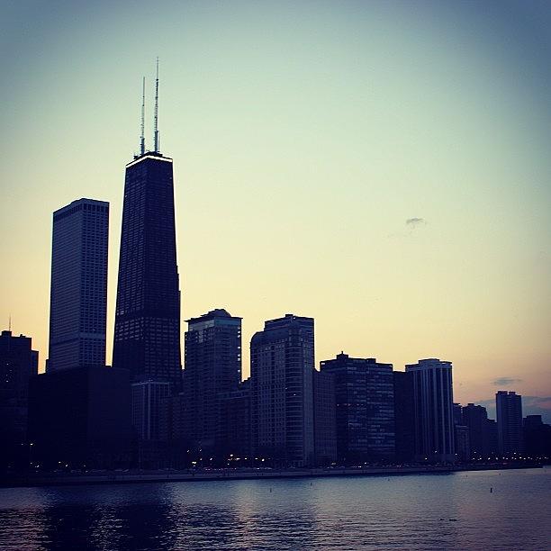 Sunset Photograph - #sunset #chicago by Benjy Lipsman