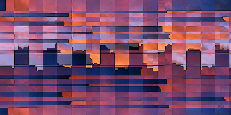 Architecture Digital Art - Sunset City by Ben and Raisa Gertsberg