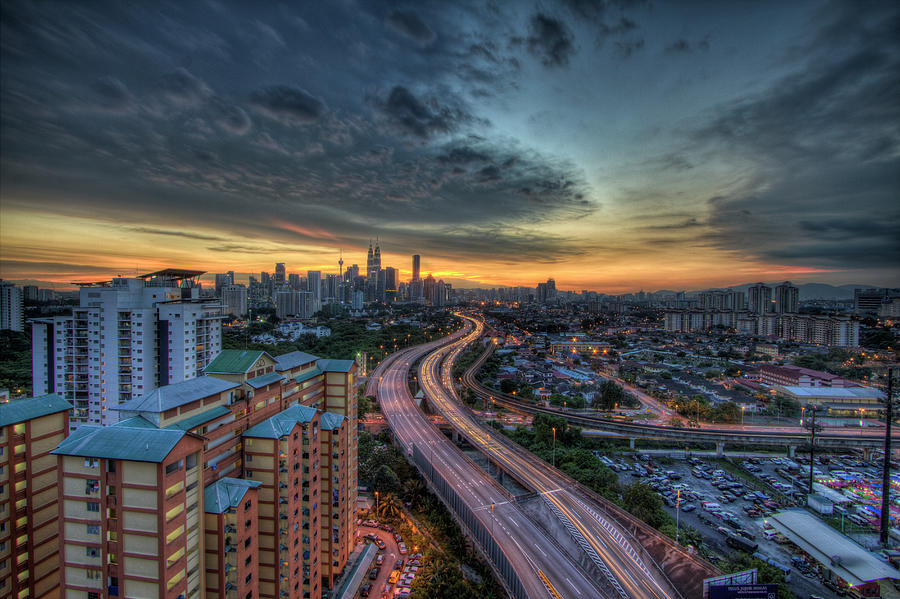 Sunset Cityscape L Kuala Lumpur Photograph by Rithauddin Photographer
