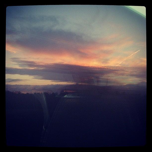 Sunset Photograph - Sunset Clouds On The Train Home #clouds by Sarah Qua