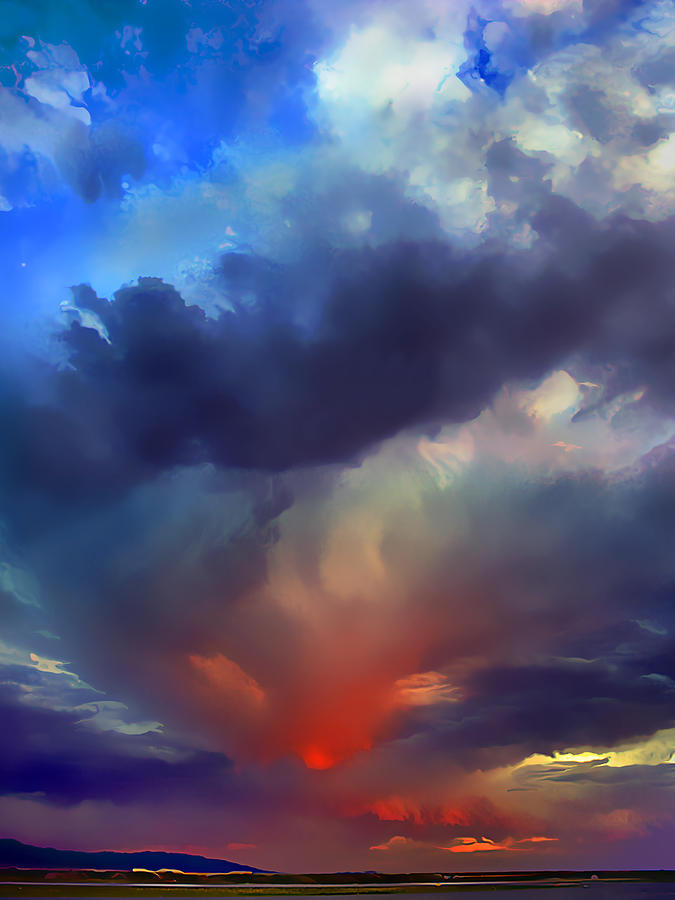 Sunset Clouds over Albuquerque Digital Art by Wernher Krutein