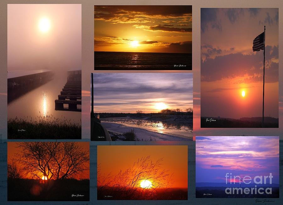 Sunset collage  Photograph by Yumi Johnson