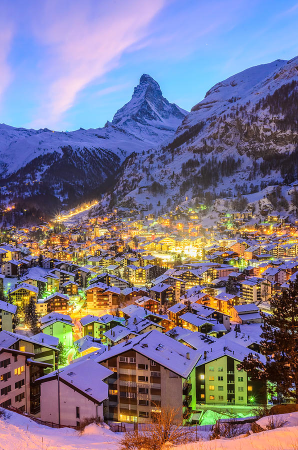 Sunset colors in Zermatt Photograph by Catalin Tibuleac - Fine Art America