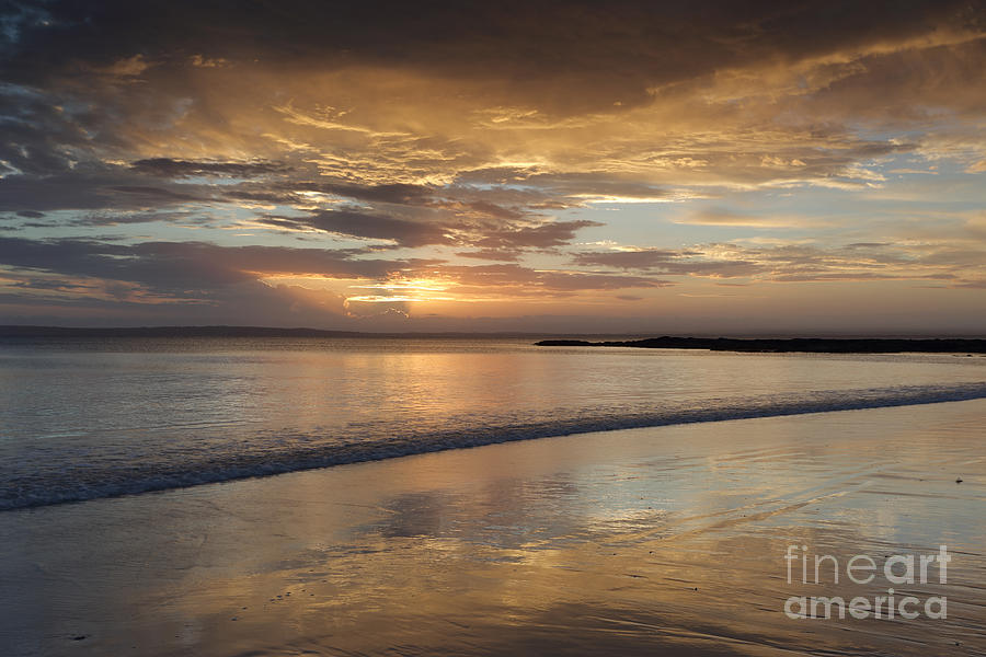 Sunset colours and tranquil waters Cabbage Tree Beach Photograph by