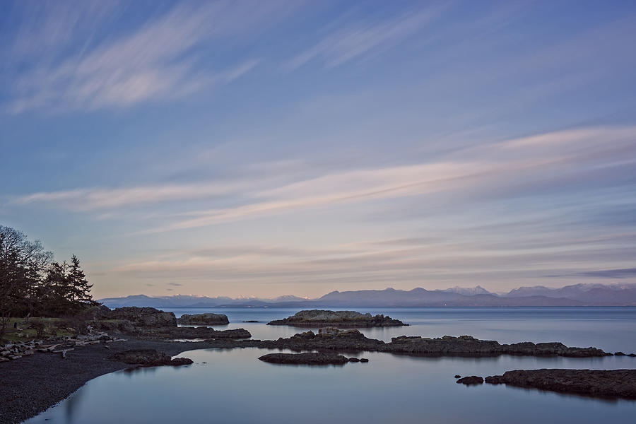 Sunset Colours over the Salish Sea Photograph by Inge Riis McDonald