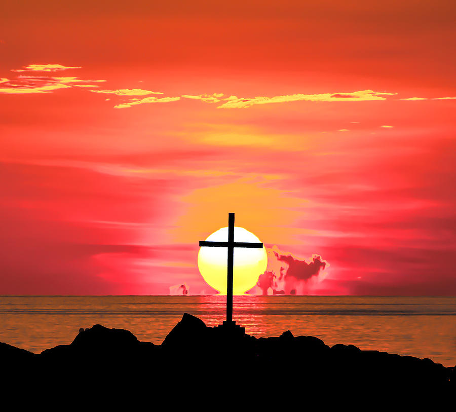 Sunset Cross Photograph