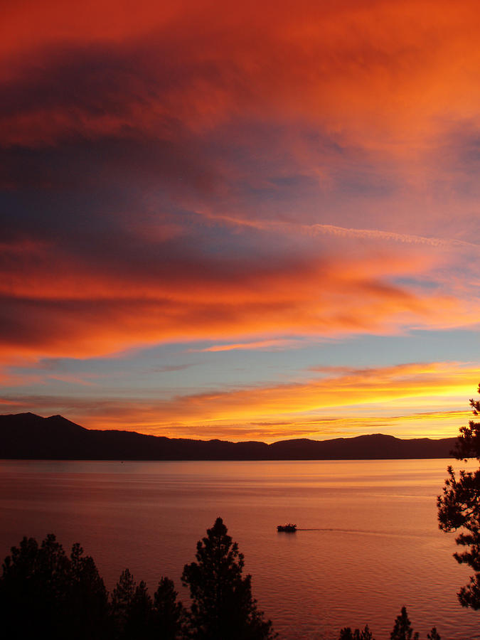 Sunset Cruise Lake Tahoe Photograph by James Tweedie - Fine Art America